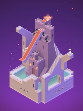 Nächtliche Szenerie im Spiel Monument Valley