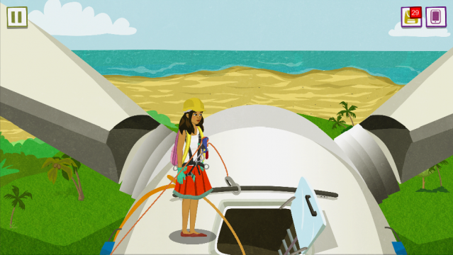 Serena auf der Windkraftanlage