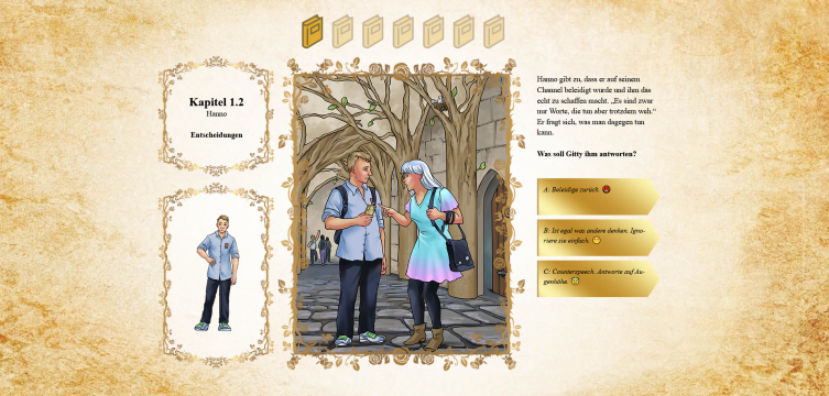 Screenshot aus dem Spiel "Es war einmal im Netz..."