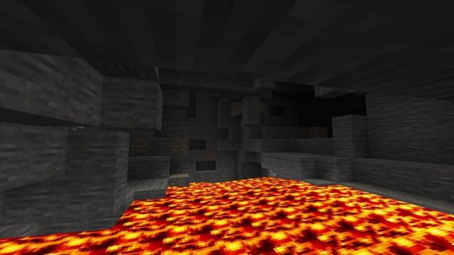 Unterirdische Lava in Minetest