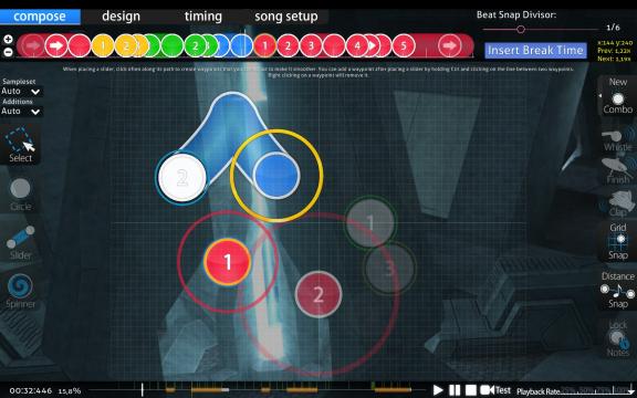 Screenshot aus 'osu!'