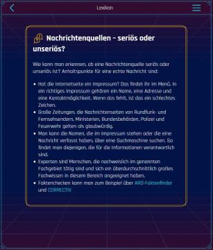 Lexikoneintrag zur Unterscheidung von seriösen und unseriösen Nachrichtenquellen