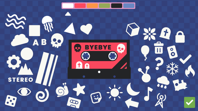 The final step where players get to decide the design of the finished music casette.