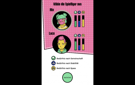 Charakterauswahl-Bildschirm