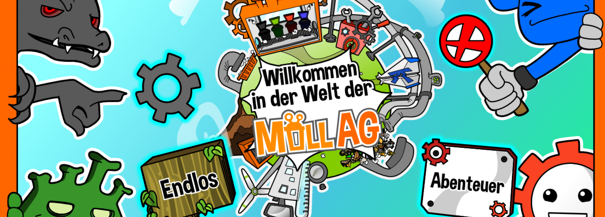 Die Monster heißen dich willkommen in der Welt der Müll AG